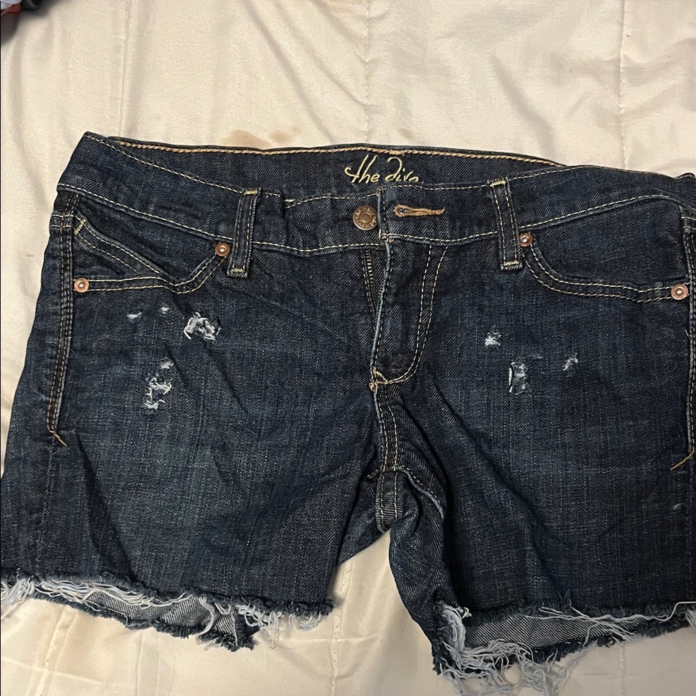 The Dia Distressed Denim Shorts